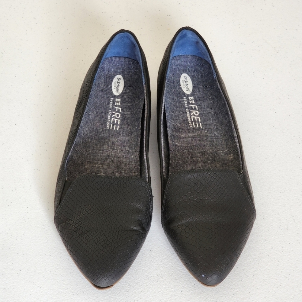 Dr. Scholls Anyways Women Black Close Pointed Toe Texture Loafers Flat Shoes 10M